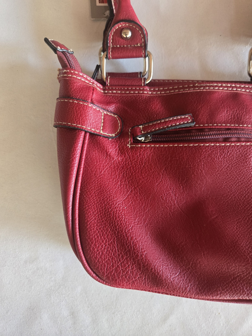 Rosetti Crimson Leatherette Handbag Bag - Picture 4 of 16